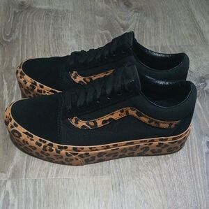 Vans Old Skool Platform shoes (black/Leopard)A-6